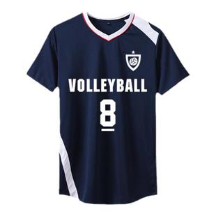 排球训练服气排球服套装少年队服沙滩排球衣服男短袖比赛服运动服