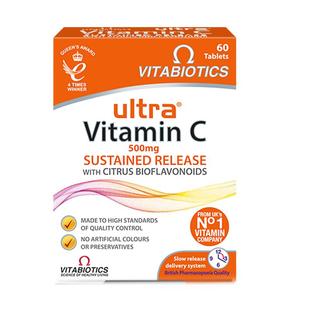 Vitabiotics英国进口VC维生素C片500mg男女焕白复合维他命c抵抗力