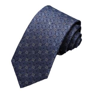 Goldlion/金利来男士桑蚕丝复古荷叶纹商务休闲箭头型领带男正装