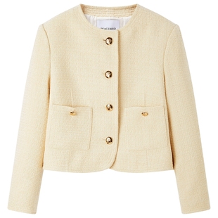 太平鸟大师系列鹅黄色小香风外套女ins风新A1BBE1436