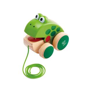 【自营】Hape拖拉青蛙儿童婴儿木拉拉木制手拉拖拉绳学步益智玩具