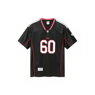 NFL美橄超级碗KC酋长队短袖T恤 美式复古运动宽松落肩网眼V领球衣