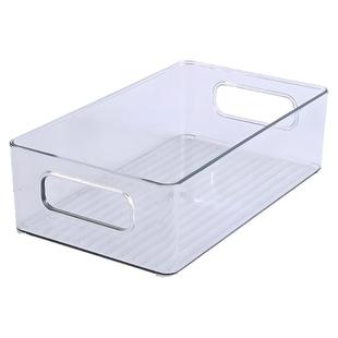 桌面收纳盒亚克力透明盒子零食长方形化妆品整理盒桌上杂物储物盒