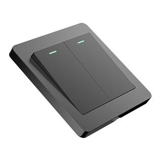 国际电工86型家用墙壁暗装三开双控四开双控双联开关插座面板灰色