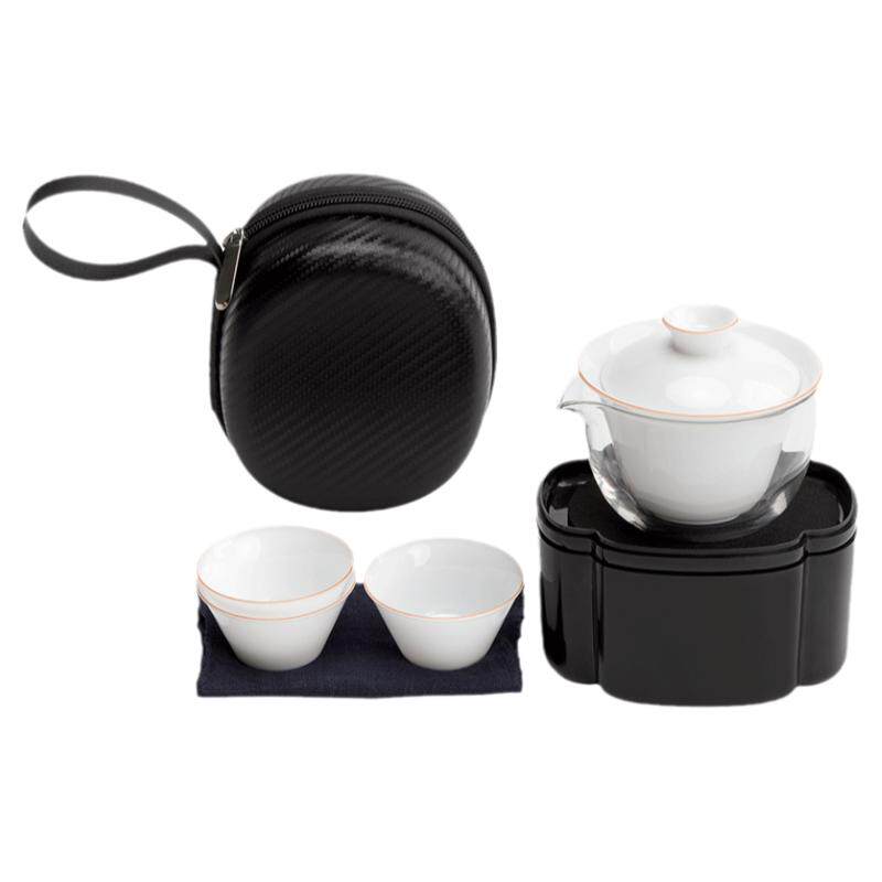 南山先生 魔术盒快客杯陶瓷一壶三杯旅行便携收纳包功夫茶具套装