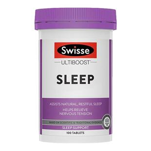 现货仓 澳洲Swisse睡眠片100粒sleep缬草片无褪黑素成人舒缓助眠