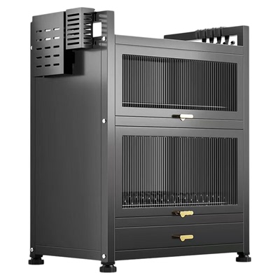 碗柜多层带门防尘碗碟沥水置物架