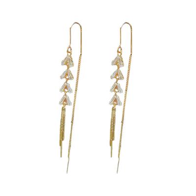 999纯银耳饰新款麦穗流苏