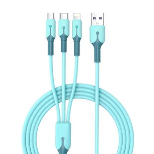 6A超级快充数据线三合一闪充适用苹果华为oppovivo安卓手机一拖三充电线器三头多功能加长车载通用3短款1