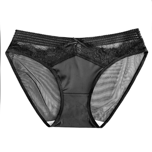 精致轻奢法式高级感贵妇蕾丝内裤女士性感勾人独特绝美冰丝三角裤