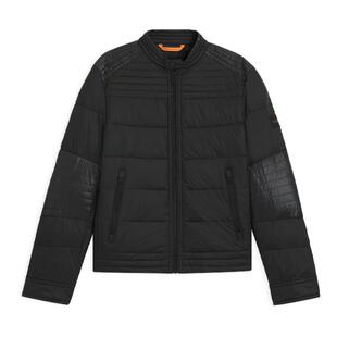 BOSS博斯 男士冬款混合绗缝机车风夹棉夹克棉服