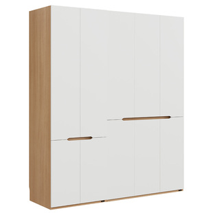 全友家居奶油风组合衣柜带顶柜2026新款爆款小户型卧室成品衣橱