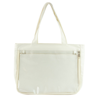 帆布大痛包双层扎布动漫周边吧唧展示单肩手提包 送透明痛包扎板