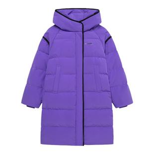 雪中飞冬季新款时尚休闲修身显瘦女士中长款防风羽绒服外套