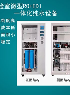 实验室纯水机50L100L150L200L250L双级反渗透EDI超纯水设备一体机
