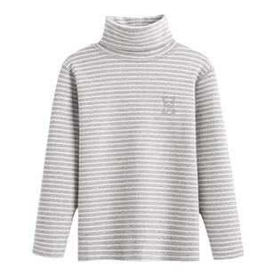 A类天然彩棉儿童高领打底衫纯棉加厚加绒男童女童秋冬季保暖上衣