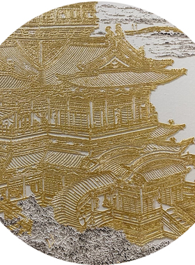 新中式风肌理喷绘印刷装饰画定制