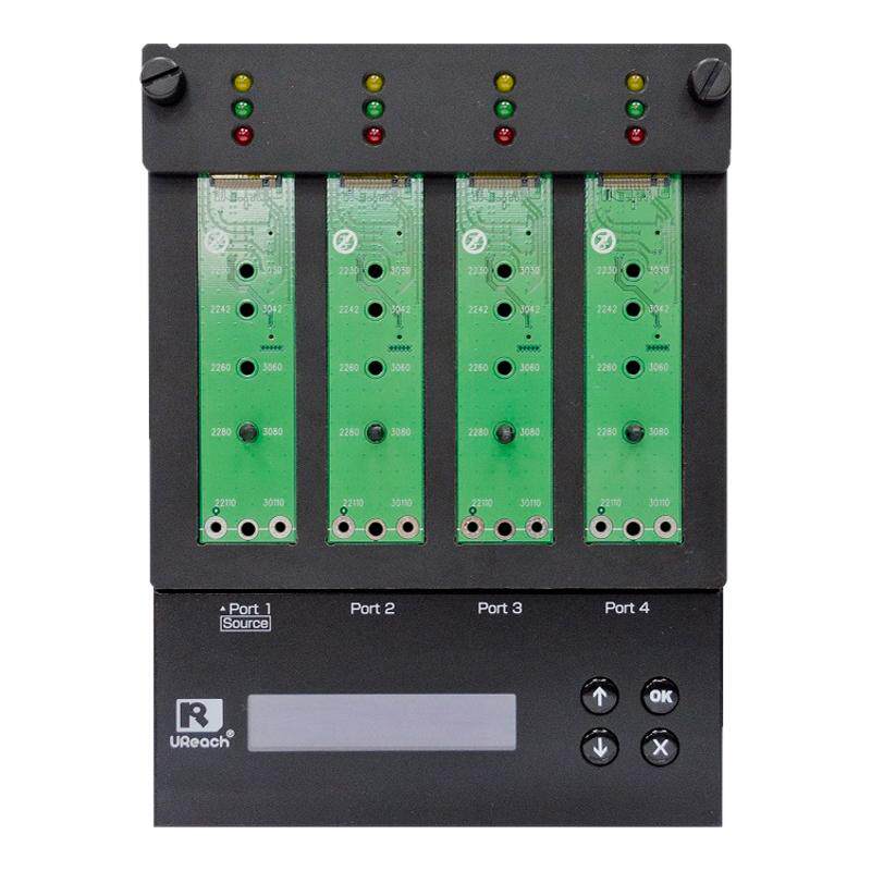 佑华PV-B4001高速m.2 NVMe PCIe固态硬盘拷贝机 1拖3 SSD对考机
