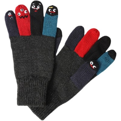 可触屏冬季保暖搞怪骑车手套男女