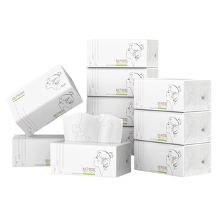 桔子姑娘中包抽纸380张加厚餐巾纸家用纸面巾纸整箱批发商超同款