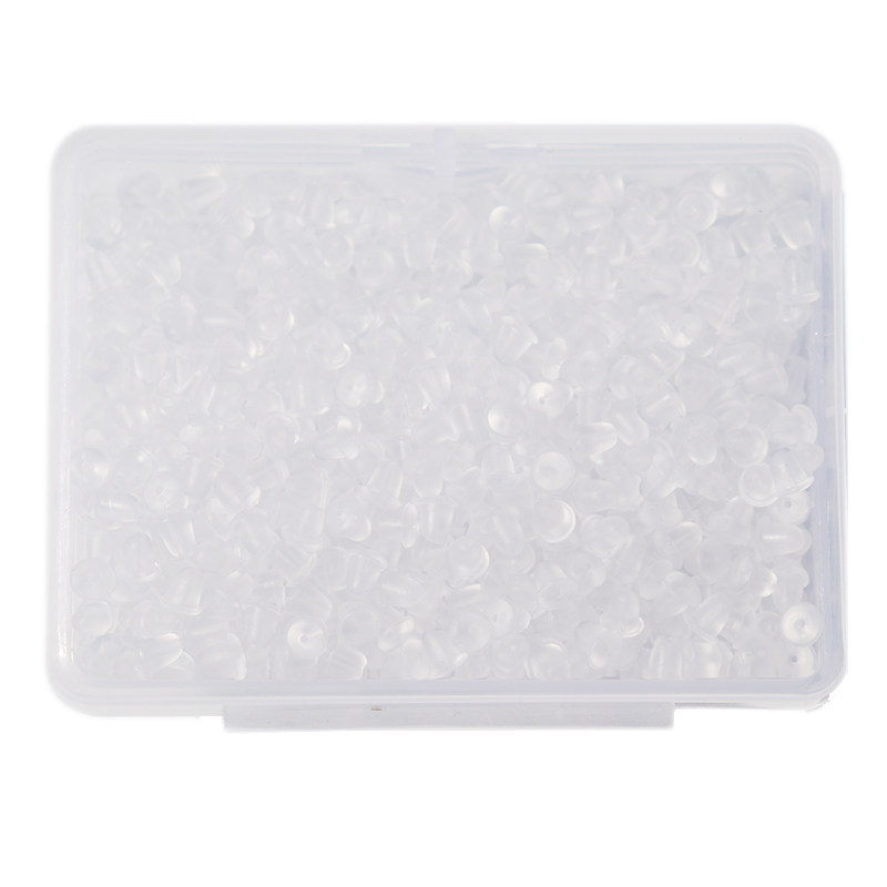 塑料硅胶耳堵防掉高级透明防过敏橡胶塞耳扣耳环塞扣耳帽耳钉后塞