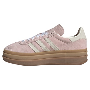adidas阿迪达斯三叶草T头鞋2026夏女GAZELLE BOLD厚底板鞋IH4209