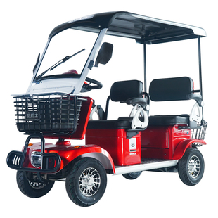 新款小巴士电动四轮车E900老年代步接送孩子四轮电动车电瓶车带棚