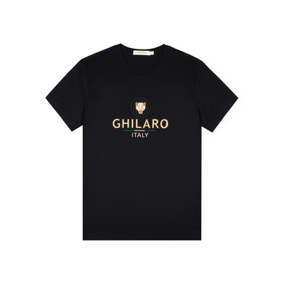 古劳吉那诺圆领纯棉舒适短袖T恤