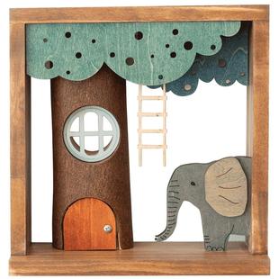 阿楹 立体卡通挂画遮丑洞客厅男女儿童房门上背景墙萌粒装饰礼物