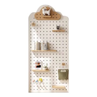 纯实木洞洞板新款定制木质置物架墙面造型墙免打孔挂墙挂衣架入户