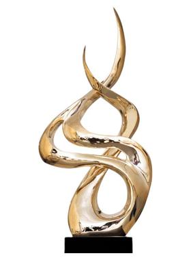 不锈钢抽像几何风定制来图雕塑