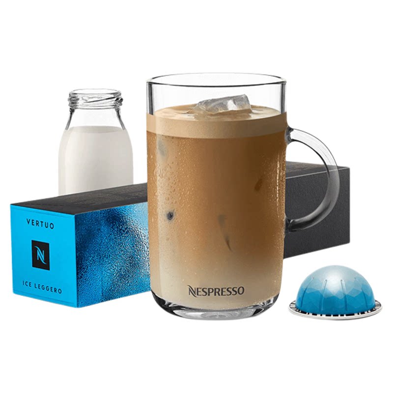 NESPRESSO Vertuo系列清柔淡雅冰咖啡盛夏浓烈胶囊咖啡浓缩10颗装