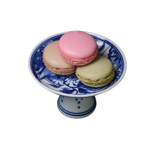 景德镇手绘青花碟茶点心糖果冷菜水果陶瓷高脚盘大小复古家用摆件