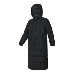FILA 斐乐官方男士长款羽绒服2024冬季新款健身运动保暖连帽外套