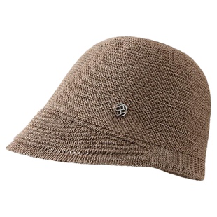 玖慕亚麻渔夫帽女春夏百搭日系显脸小盆帽遮阳透气海边水桶草帽子