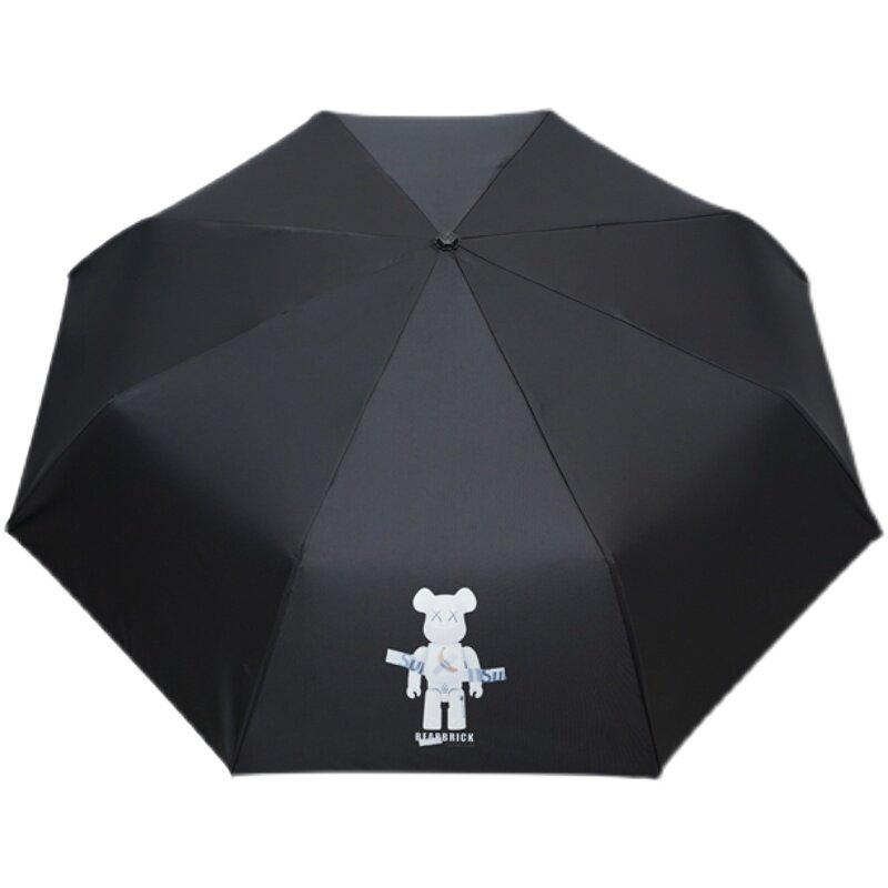 暴力熊自动晴雨伞潮牌男女学生个性太阳伞防晒防紫外线两用折叠伞
