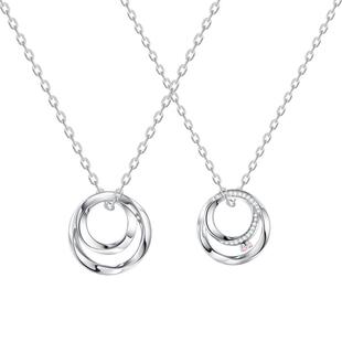 【明星同款】Fanci范琦莫比乌斯系列定情情侣项链小众时尚双环