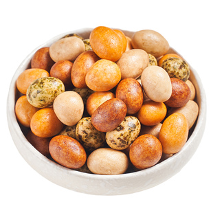 酥脆多彩豆鱼皮花生米500g袋装香酥日本豆脆皮花生小零食年货批发