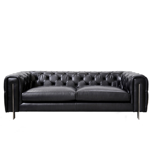 现代法式 轻奢极简 高端进口纳帕青皮 头层牛皮 全真皮沙发741