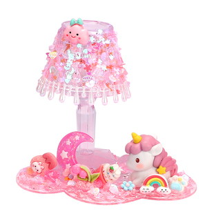 儿童diy云朵小夜灯奶油胶材料包男女孩手工制作桌面摆件创意台灯