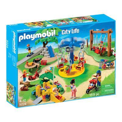 playmobil摩比世界男女孩儿童玩具模型积木露天游乐场开学礼物