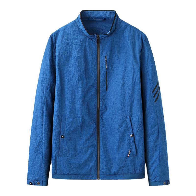 外贸男装春秋薄款立领夹克透气皮肤衣透气钓鱼防紫外线出口尾货