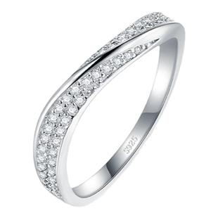 925纯银首饰饰品彩金排钻极细戒指尾戒日韩清纯气质高级感银饰品