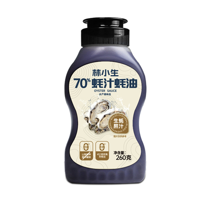 林小生70%蚝汁蚝油260g挤挤瓶0添加防腐耗油小瓶家用炒菜调味品