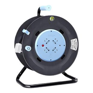 公牛线盘移动式地拖线盘空盘卷线盘长电源无线30米50米收线盘插座