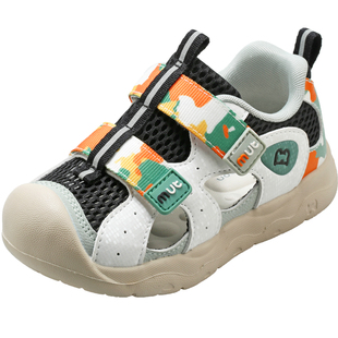 牧童儿童凉鞋2026夏季新款迷彩男童鞋女透气网面轻便软底运动鞋子