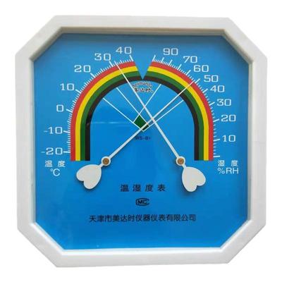 指针式温湿度计美达时免电池大棚