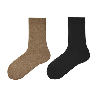 大码袜子男士中筒袜纯棉春夏季加肥青少年7A防臭抗菌黑色松口长袜