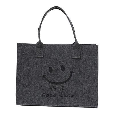 新款手提包大容量手提袋托特百搭毛毡单肩定制logo毛毡包大容量