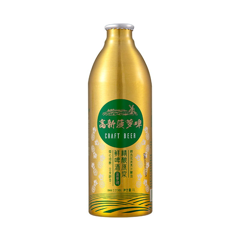 广微菠萝啤进口麦芽精酿原浆啤酒生鲜低度菠萝果味啤酒1L*6瓶装